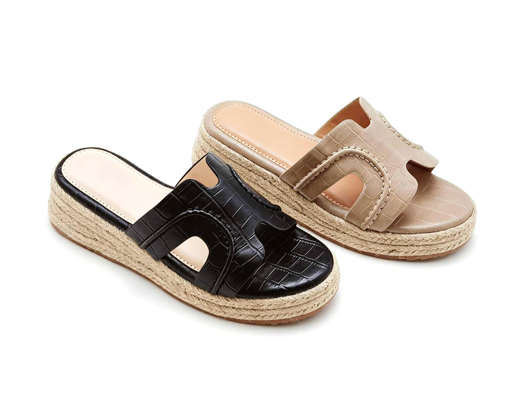 Women's Summer Platform Wedge Slides RHX25925-2