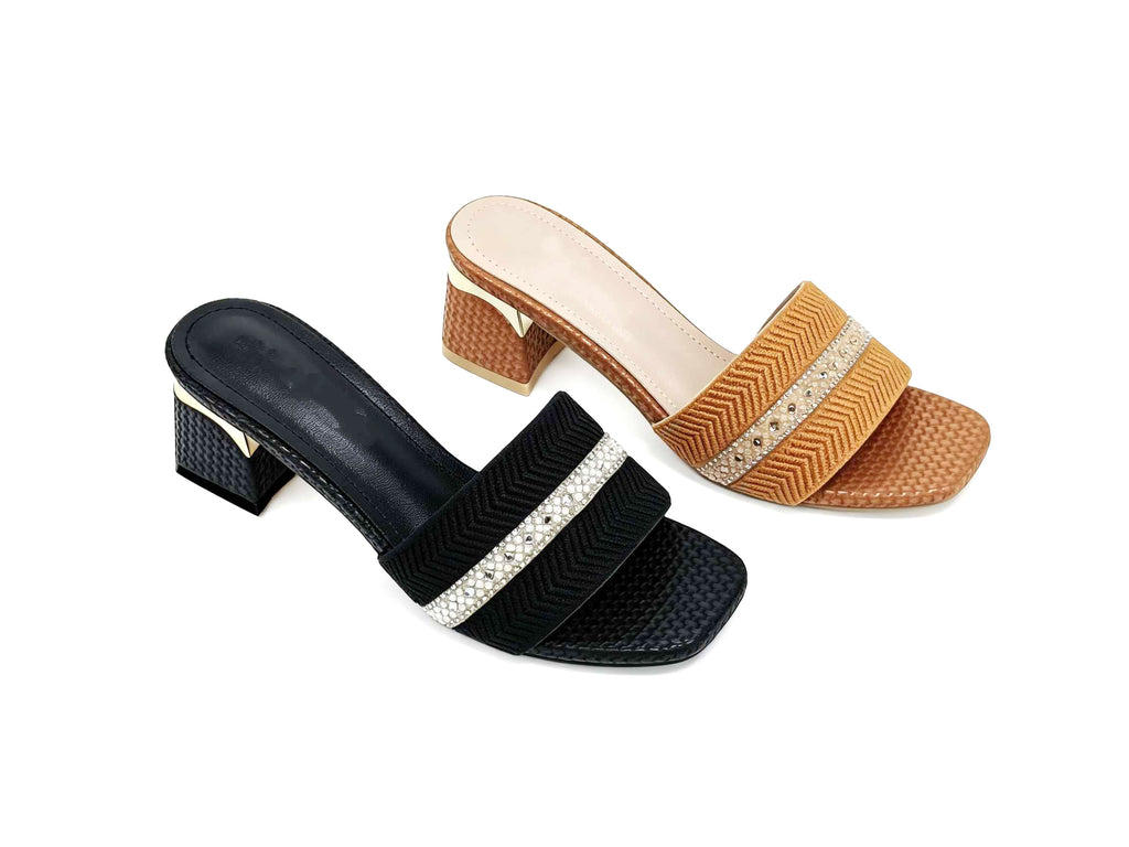 Block Heel Slippers RHX408-1